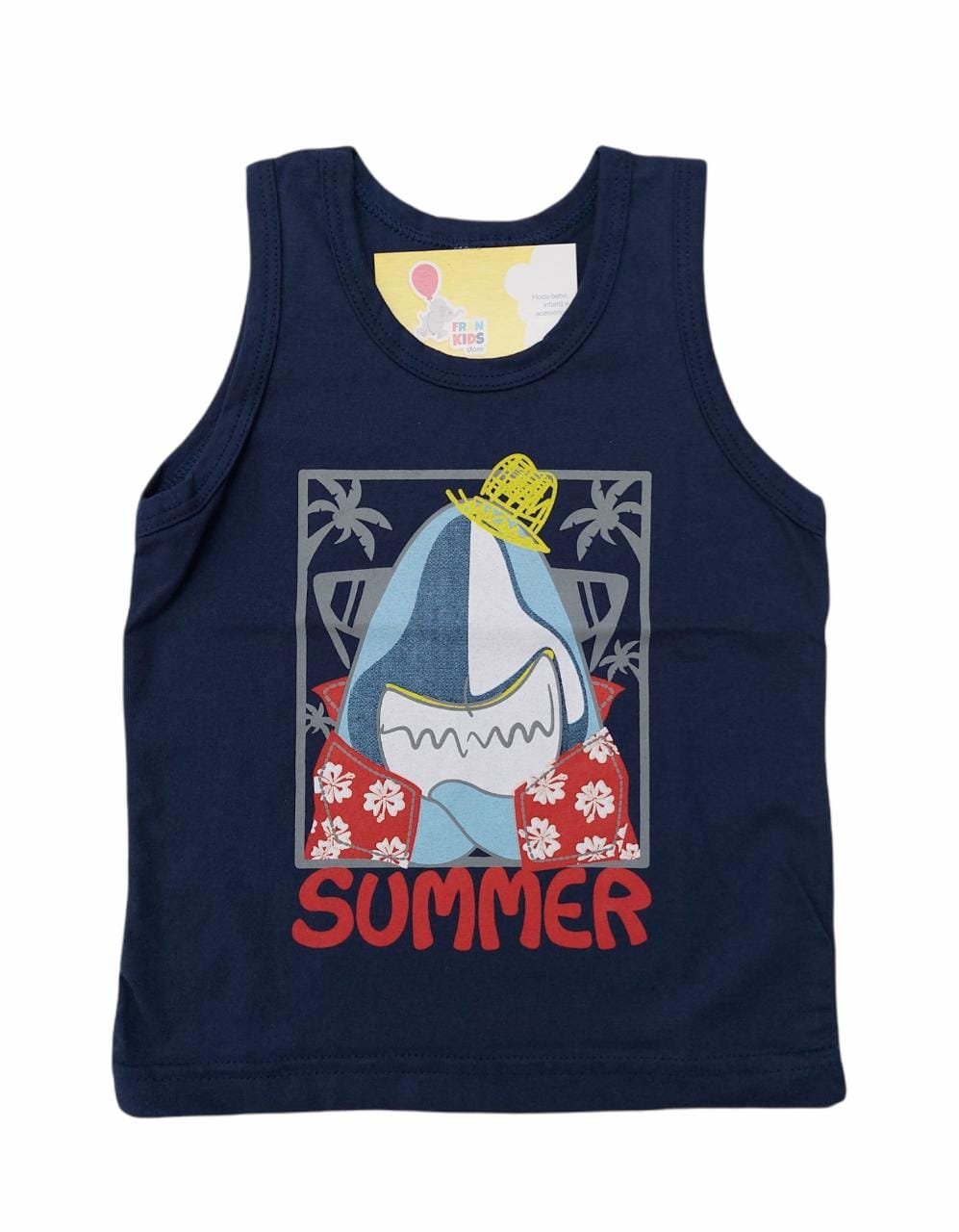 Regata Menino Tubarão Summer Marinho