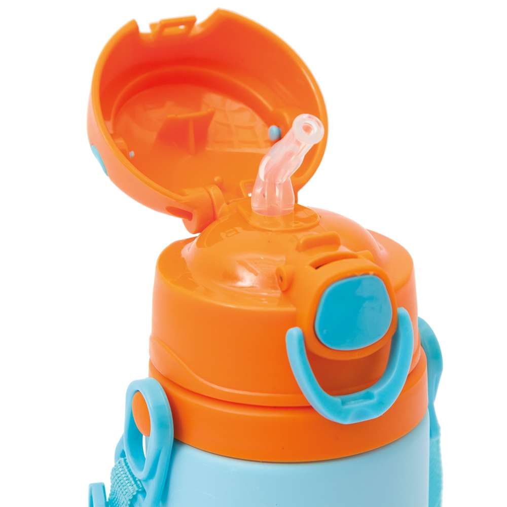 Garrafa de Alumínio Infantil Canudo 400ml Leão - Buba