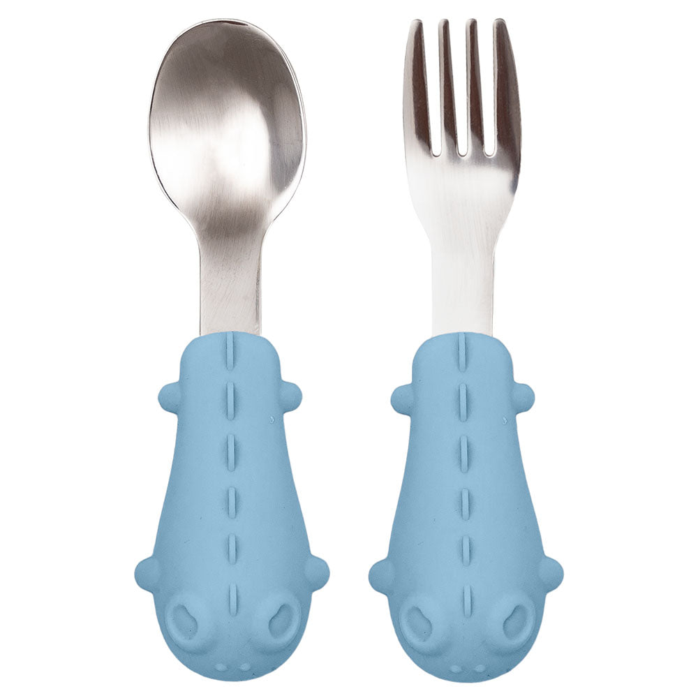Kit Talher Bebê em Silicone e Inox (6m+) - Buba
