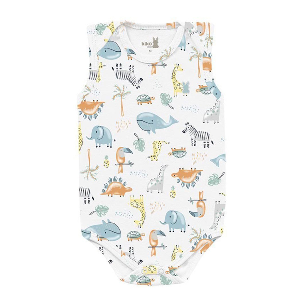 Body Regata Bebê Menino Suedine Bichinhos - Kiko Baby