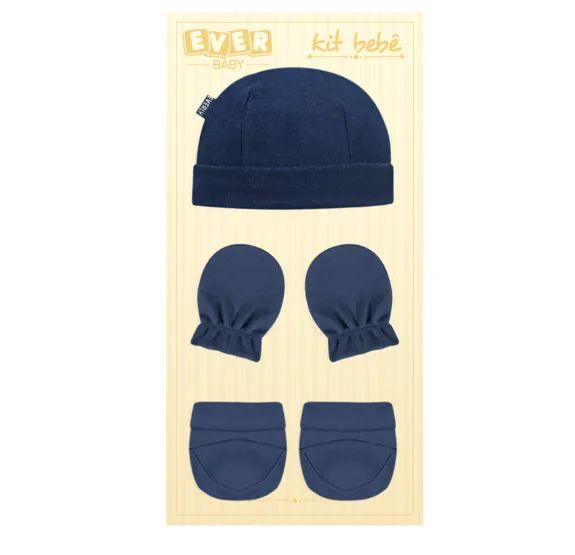 Kit Touca, Luva e Sapatinho RN 3 Peças em Suedine - Everly