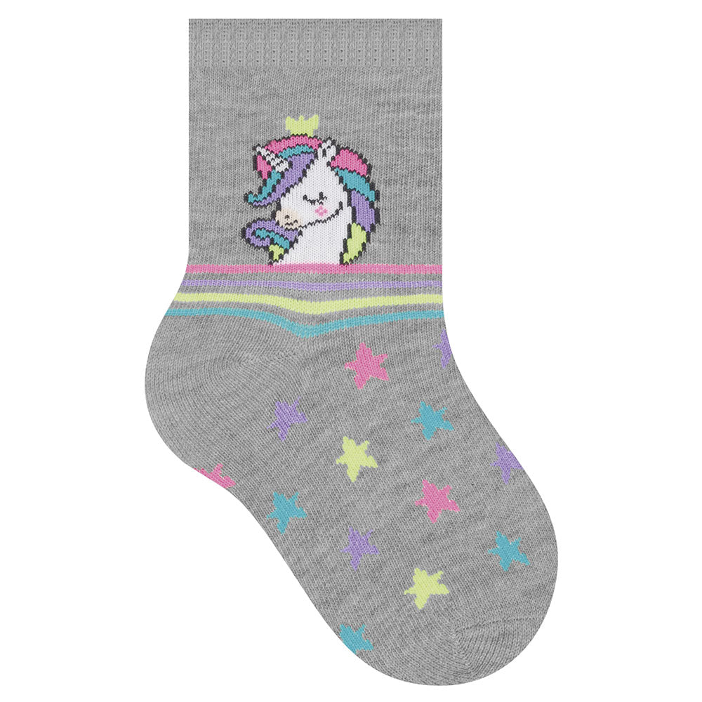 Meia Cano Médio Bebê Menina Estampada - Selene