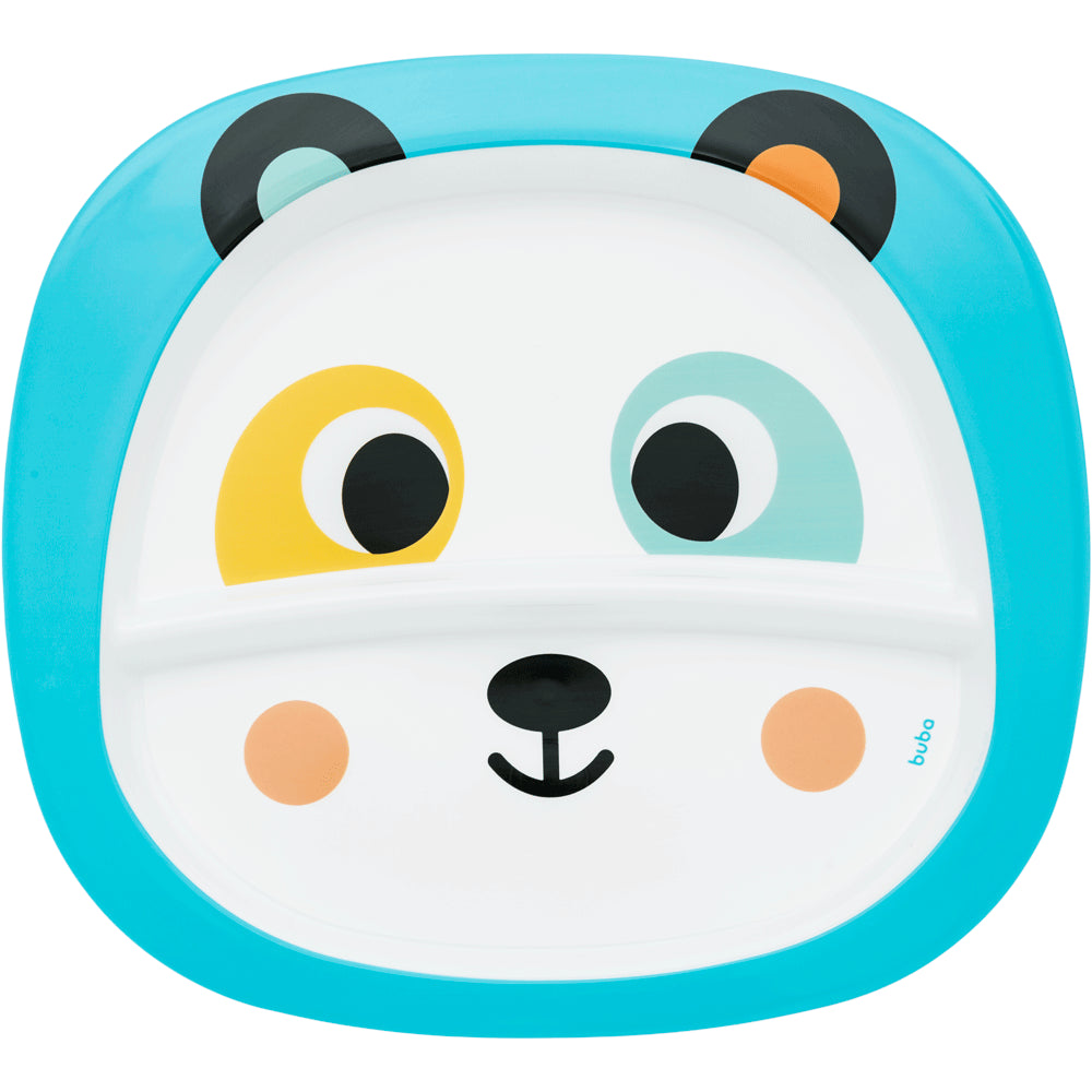 Pratinho Bebê Infantil com Divisória Buba Zoo Panda - Buba