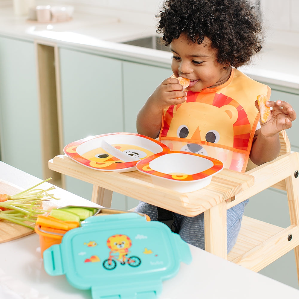 Pratinho Bebê Infantil com Divisória Buba Zoo Leão - Buba