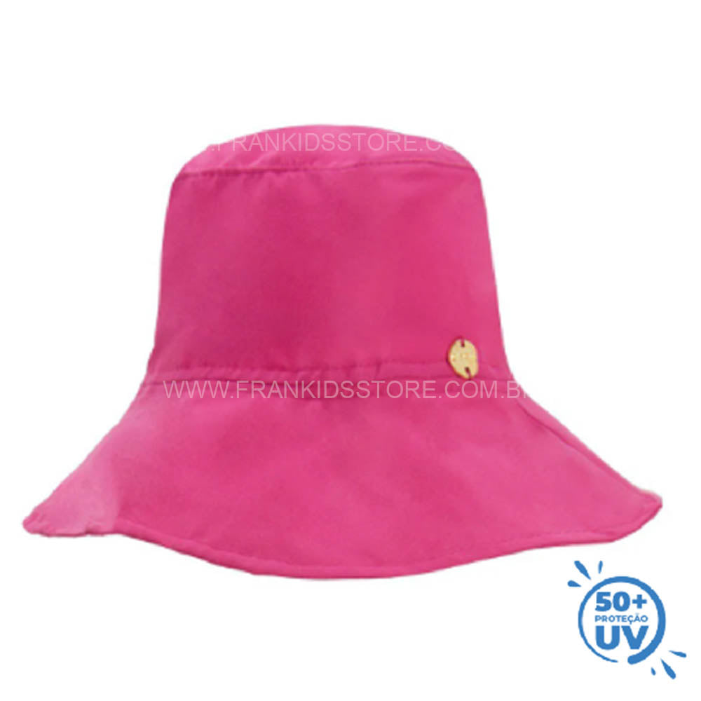 Chapéu Infantil Com Proteção UV 50+ Liso Pink - Everly