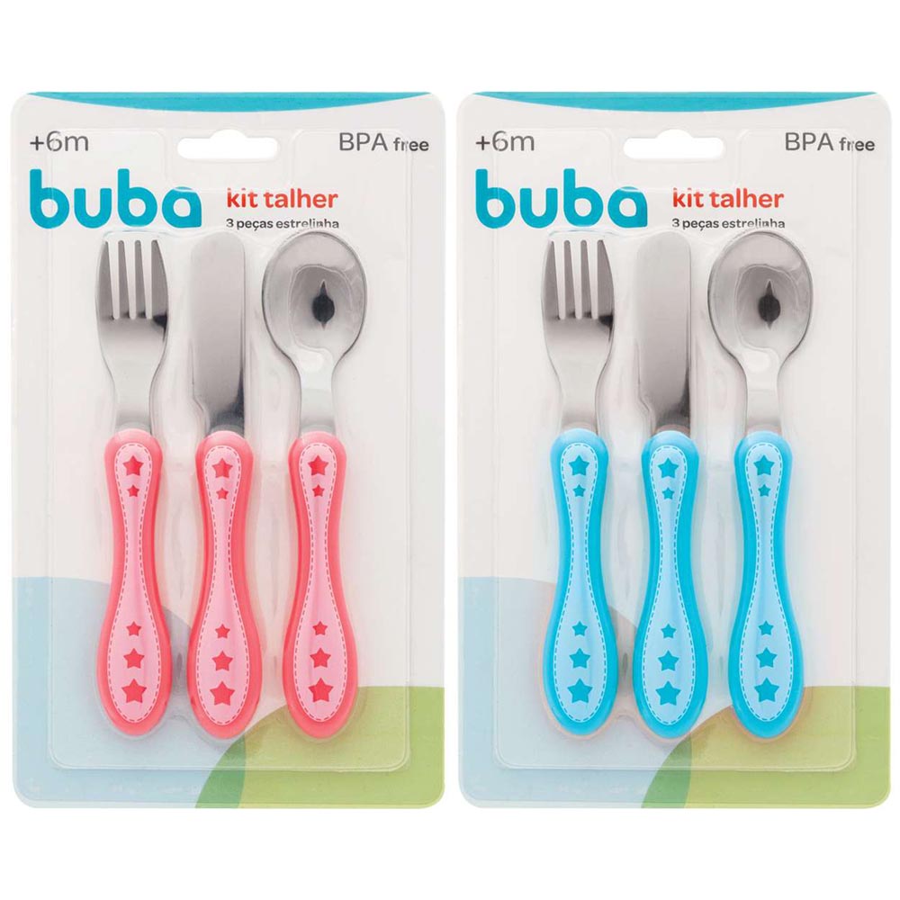Kit Talher 3 Pçs Estrelinha (6+ Meses) - Buba