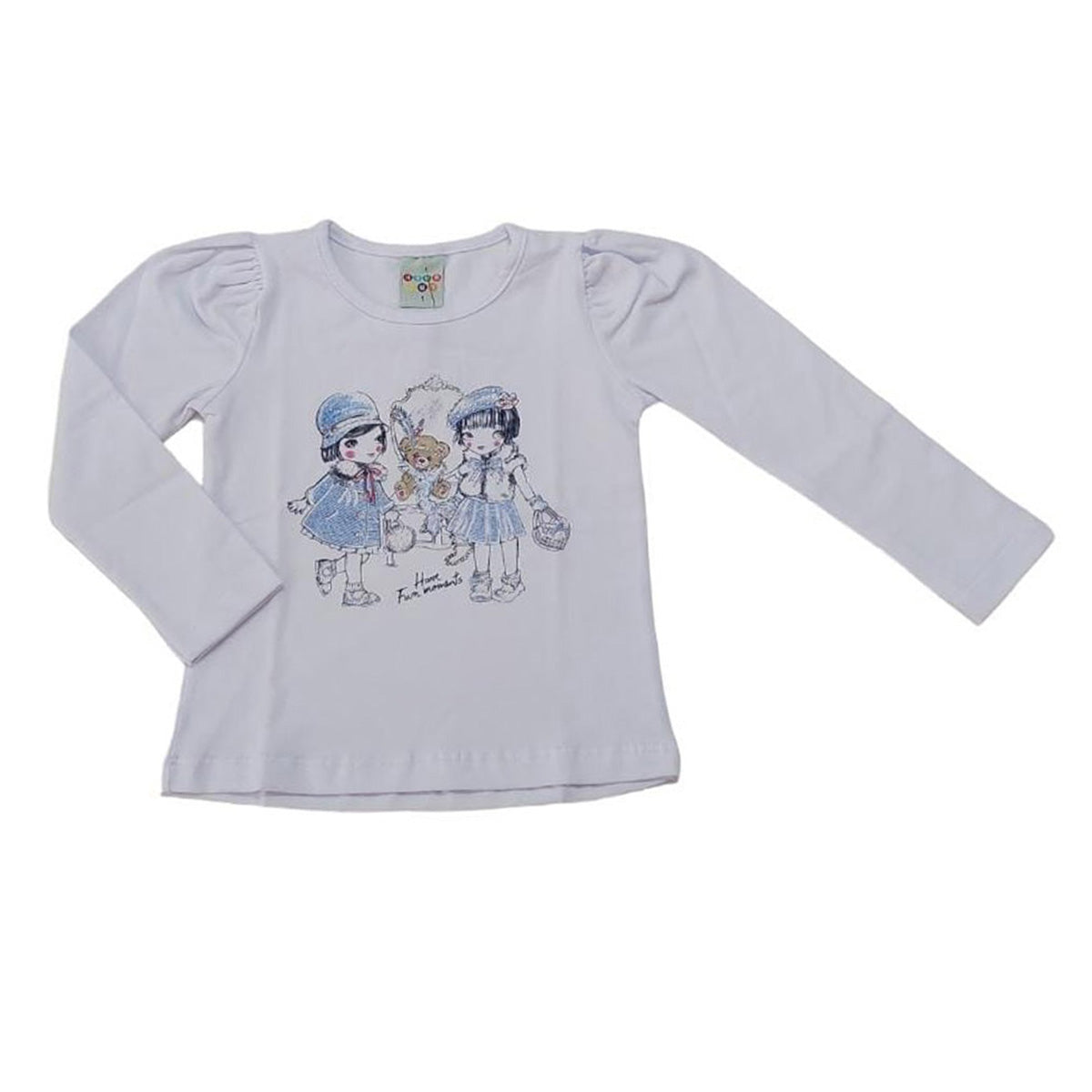 Blusa Manga Longa em Cotton Bonecas - Have Fun