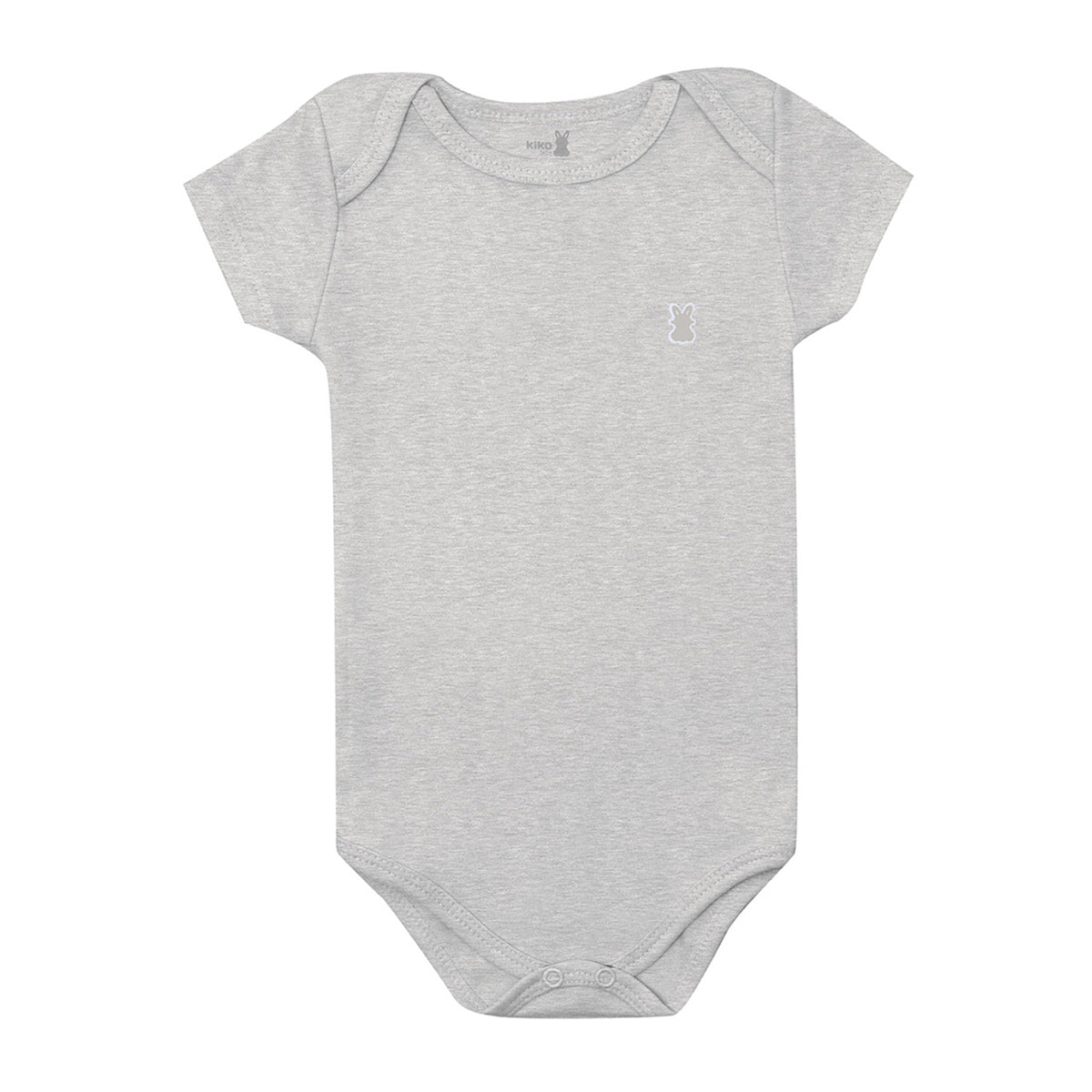 Body Manga Curta Bebê Unissex Liso em Suedine - Kiko Baby