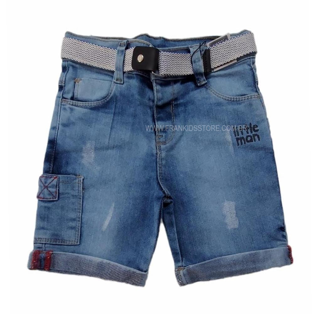 Bermuda Jeans Comfort Com Cinto - Bracket Jeans
