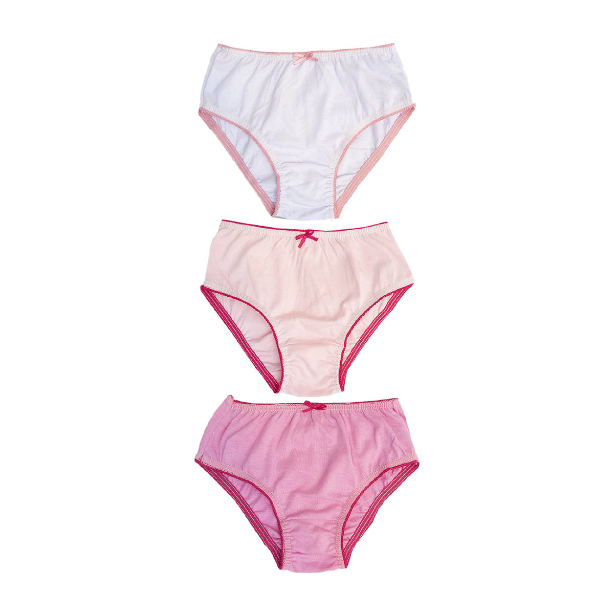 Kit C/3 Calcinhas em Algodão Cores Sortidas - Tampinha