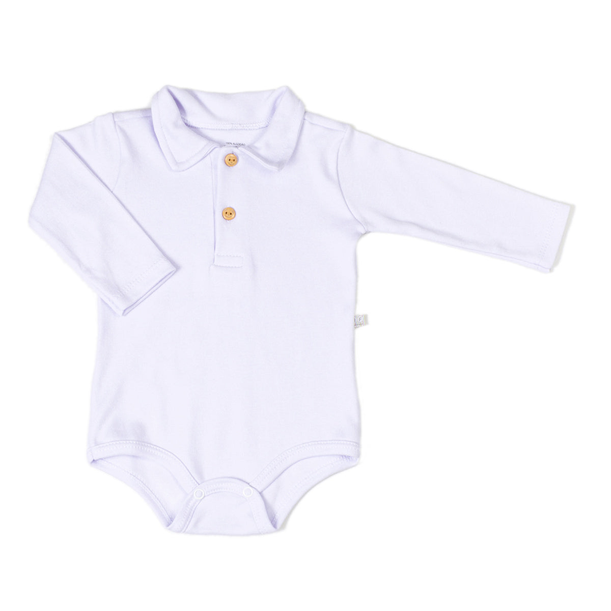 Body Manga Longa Bebê Unissex Gola Polo Suedine - Have Fun