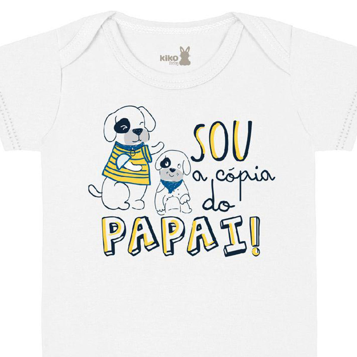 Body Manga Curta Bebê Menino Sou a Cópia do Papai - Kiko Baby