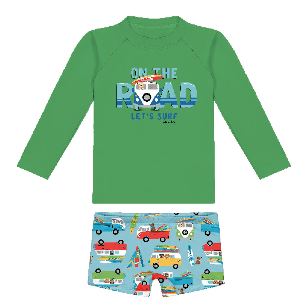 Conjunto Infantil Com Proteção UV 50+ On The Road - Kiko e Kika