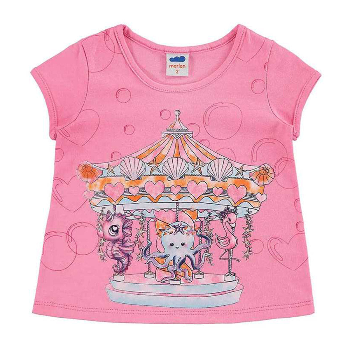Blusa Infantil Carrossel Rosa Bailarina Carrossel - Marlan