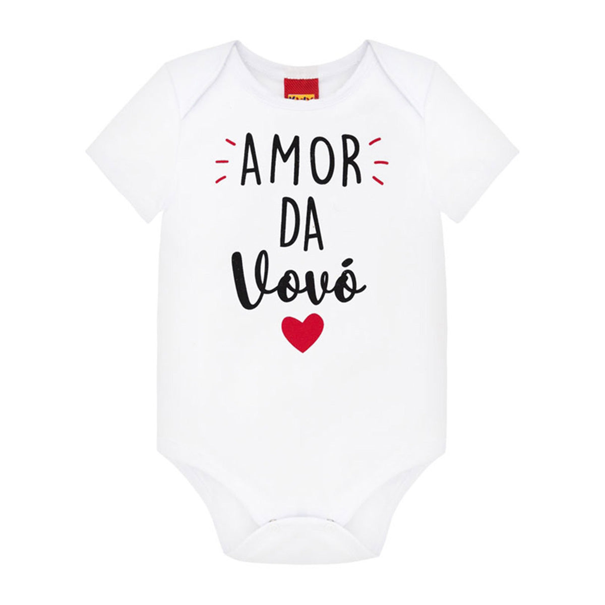 Body Manga Curta Bebê Unissex Amor da Vovó - Kyly