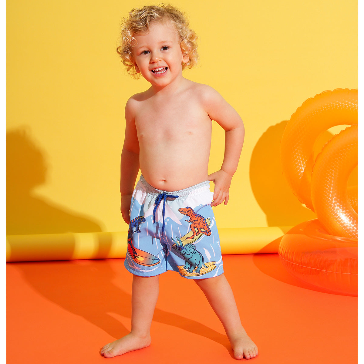 Bermuda Infantil Tactel Dinossaros - Everly