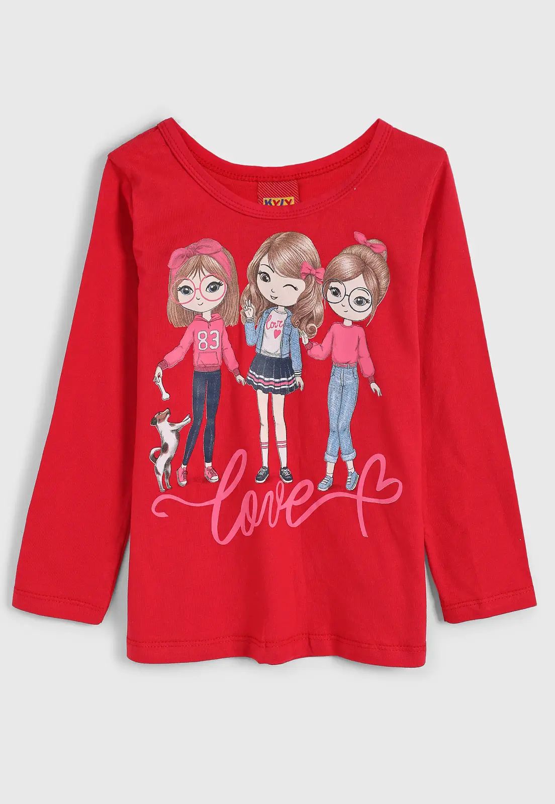 Blusa em Meia Malha Estampa Love - Kyly