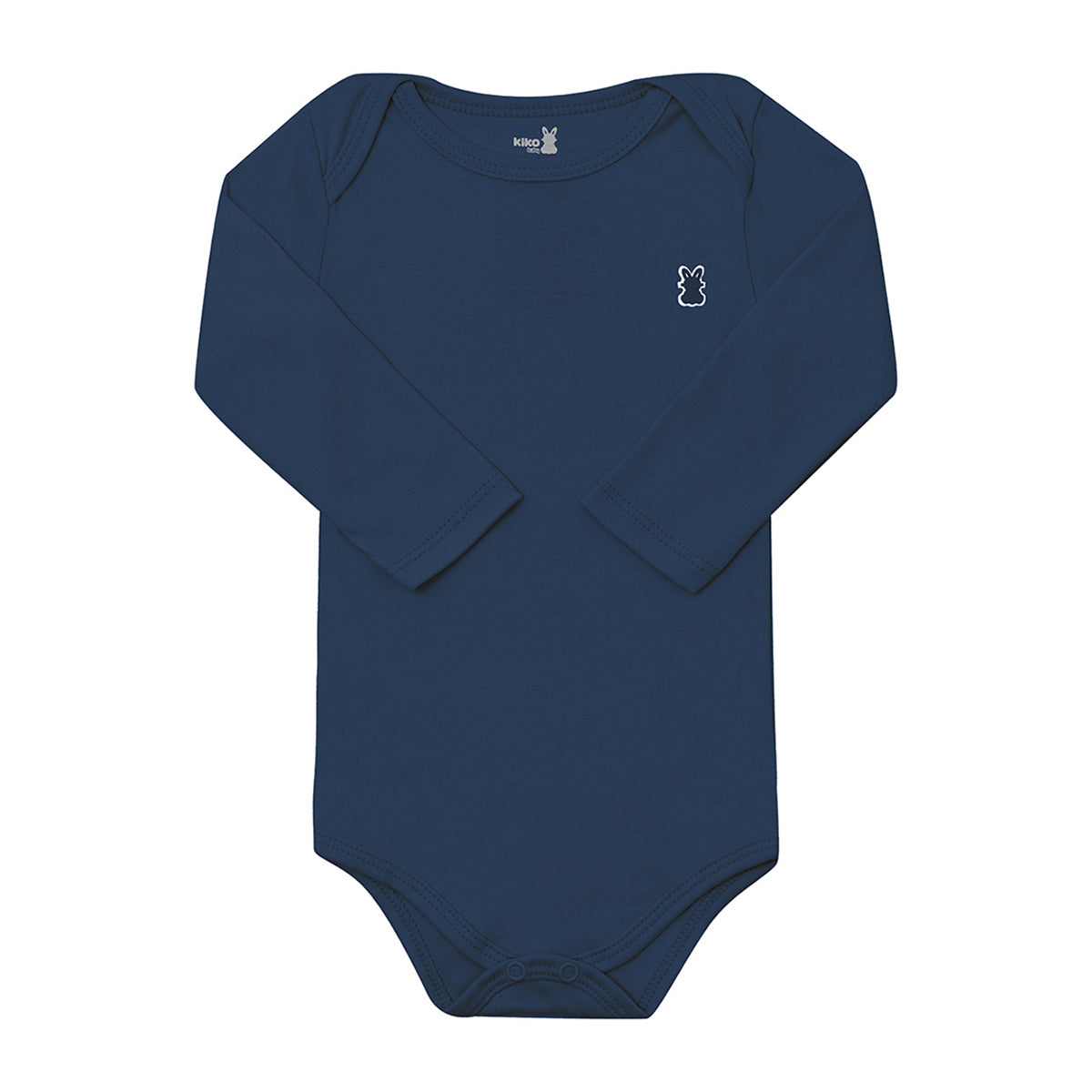 Body Manga Longa Bebê Unissex Em Suedine - Kiko Baby