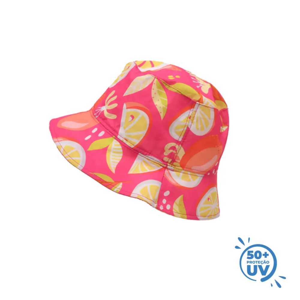 Chapéu Infantil Menina Com Proteção UV 50+ Frutas - Everly