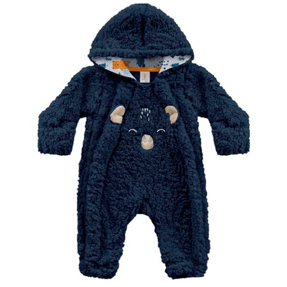 Macacão Bebê Menino Inverno Em Pelo Sintético - Kiko Baby