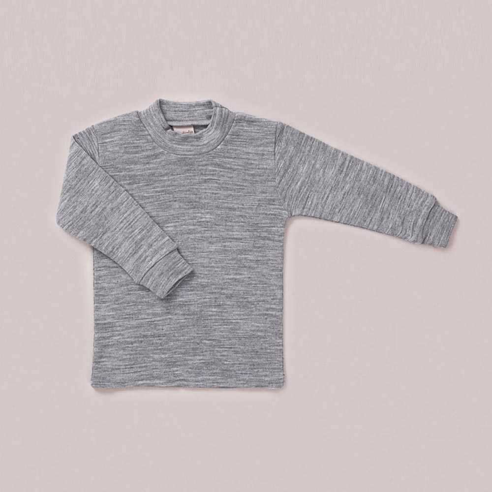 Blusa Básica de Lã Antialérgica Cinza - Bebelândia