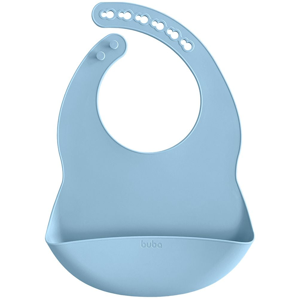 Babador Em Silicone Para Alimentação Bebê Liso - Buba