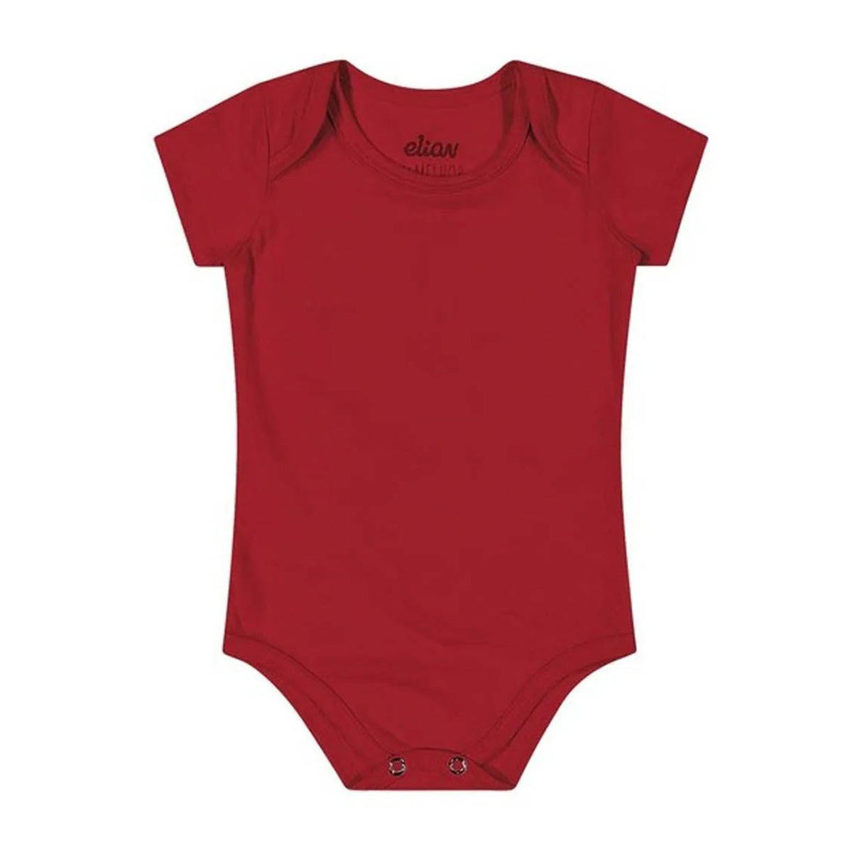 Body Manga Curta Bebê Unissex Liso em Cotton - Elian