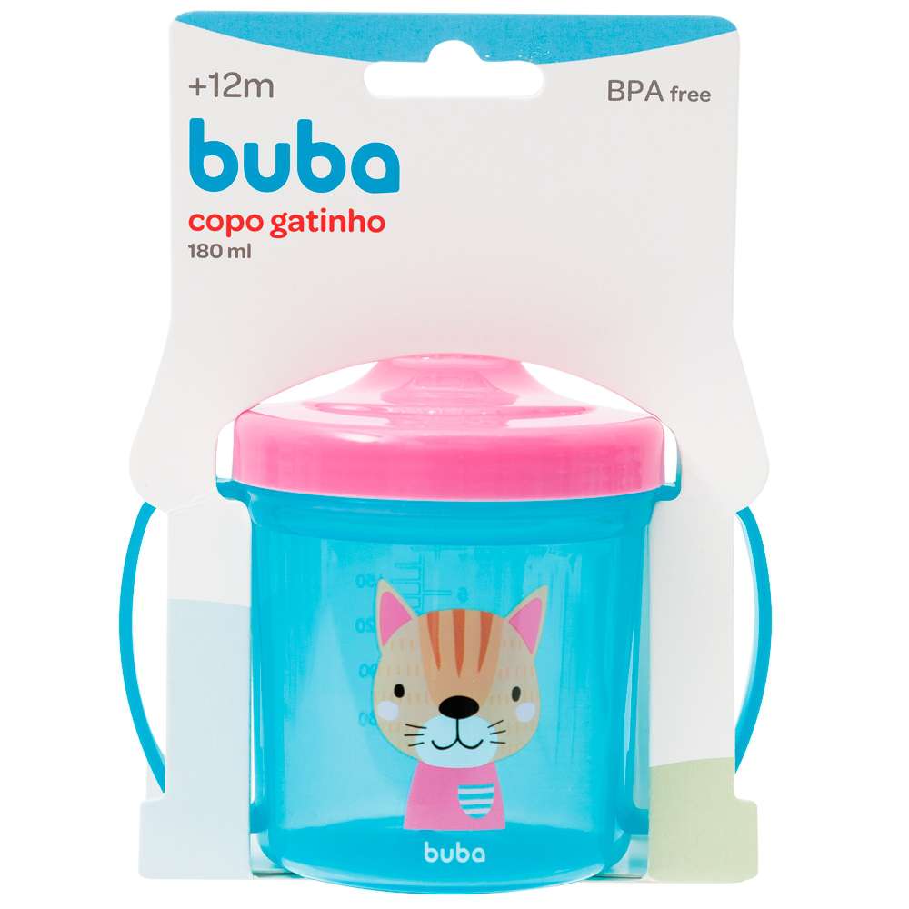 Copo de Transição Bebê (12+ Meses) 180ml Gatinho - Buba