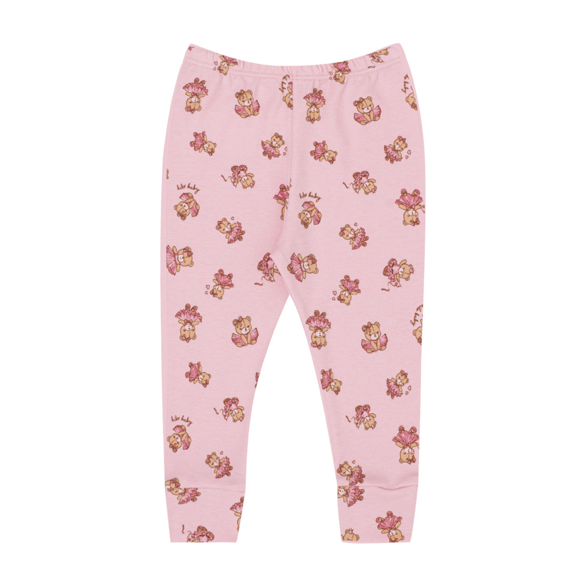 Calça Mijão Vira Pé Bebê Menina Suedine Ursinhas - Kiko Baby