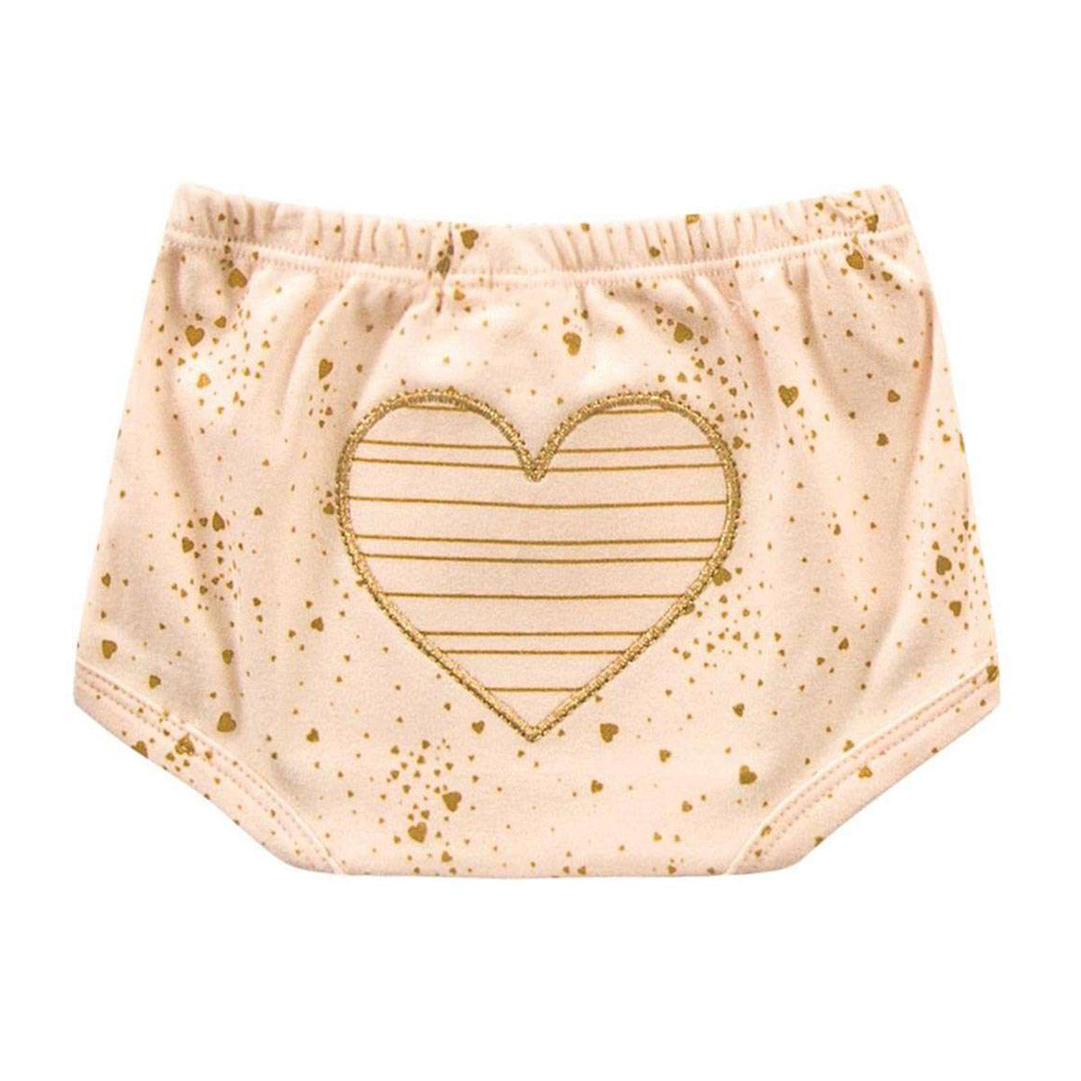 Short Cobre Fralda Menina em Suedine Coração - Kiko Baby