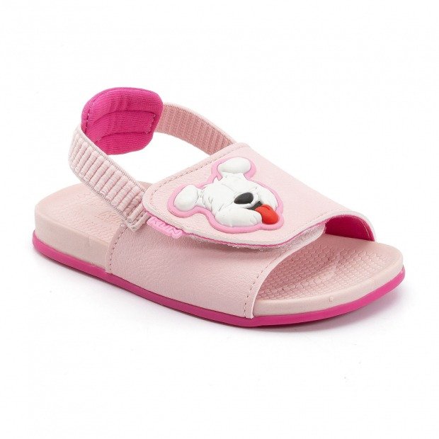 Chinelo infantil Summer Com Elástico Rosa BB / Pink - Klin