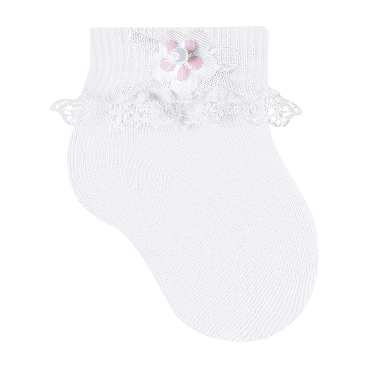 Meia Cano Médio Infantil Festa Sortida Com Aplique - Selene