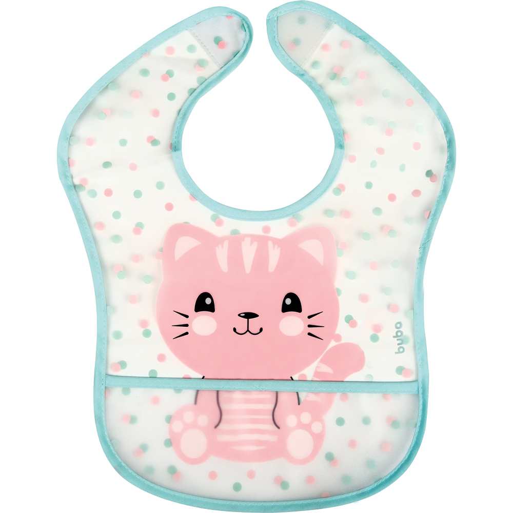 Babador Bebê Impermeável Para Alimentação Gatinha - Buba
