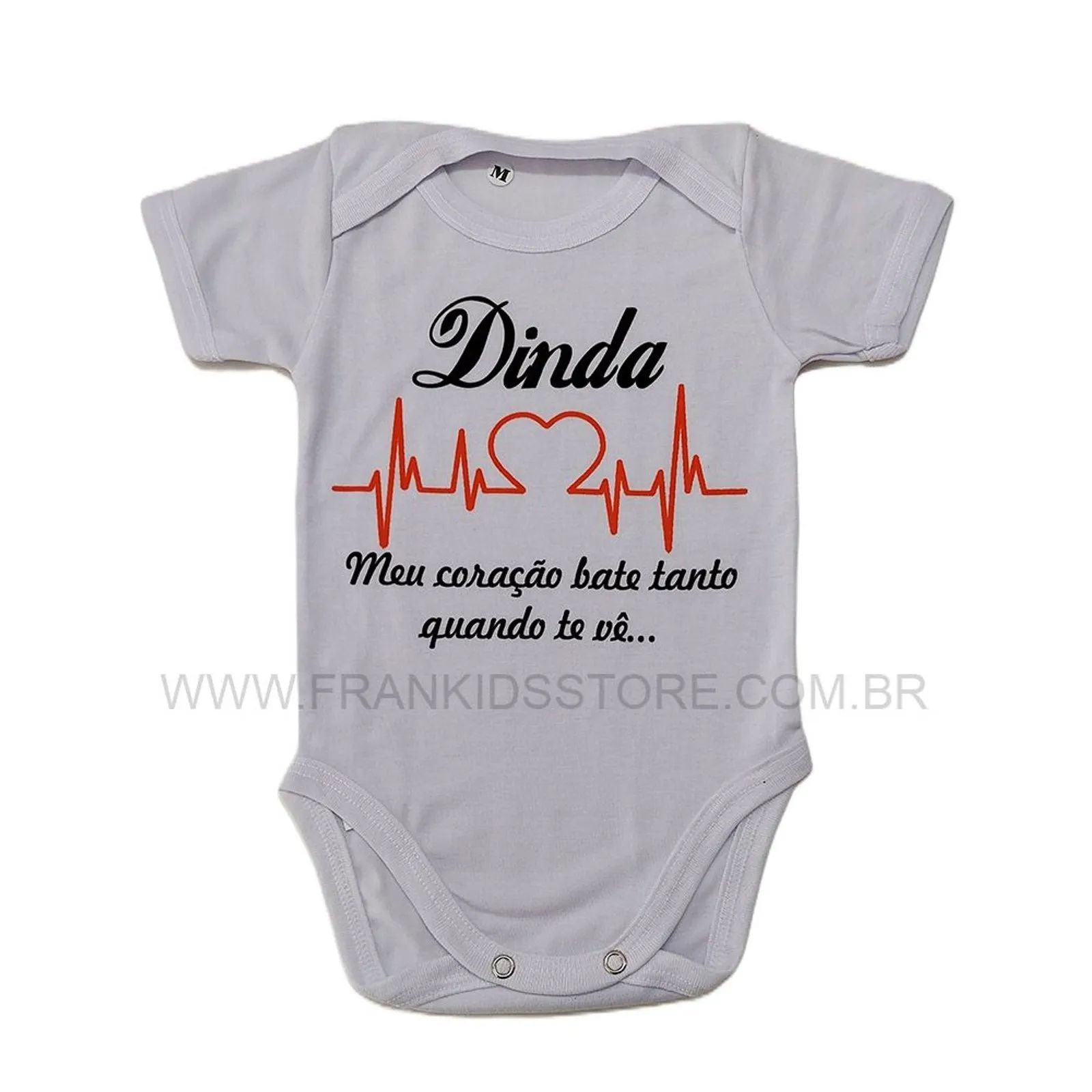 Body Manga Curta Dinda Meu Coração Bate Tanto Quando Te Vê