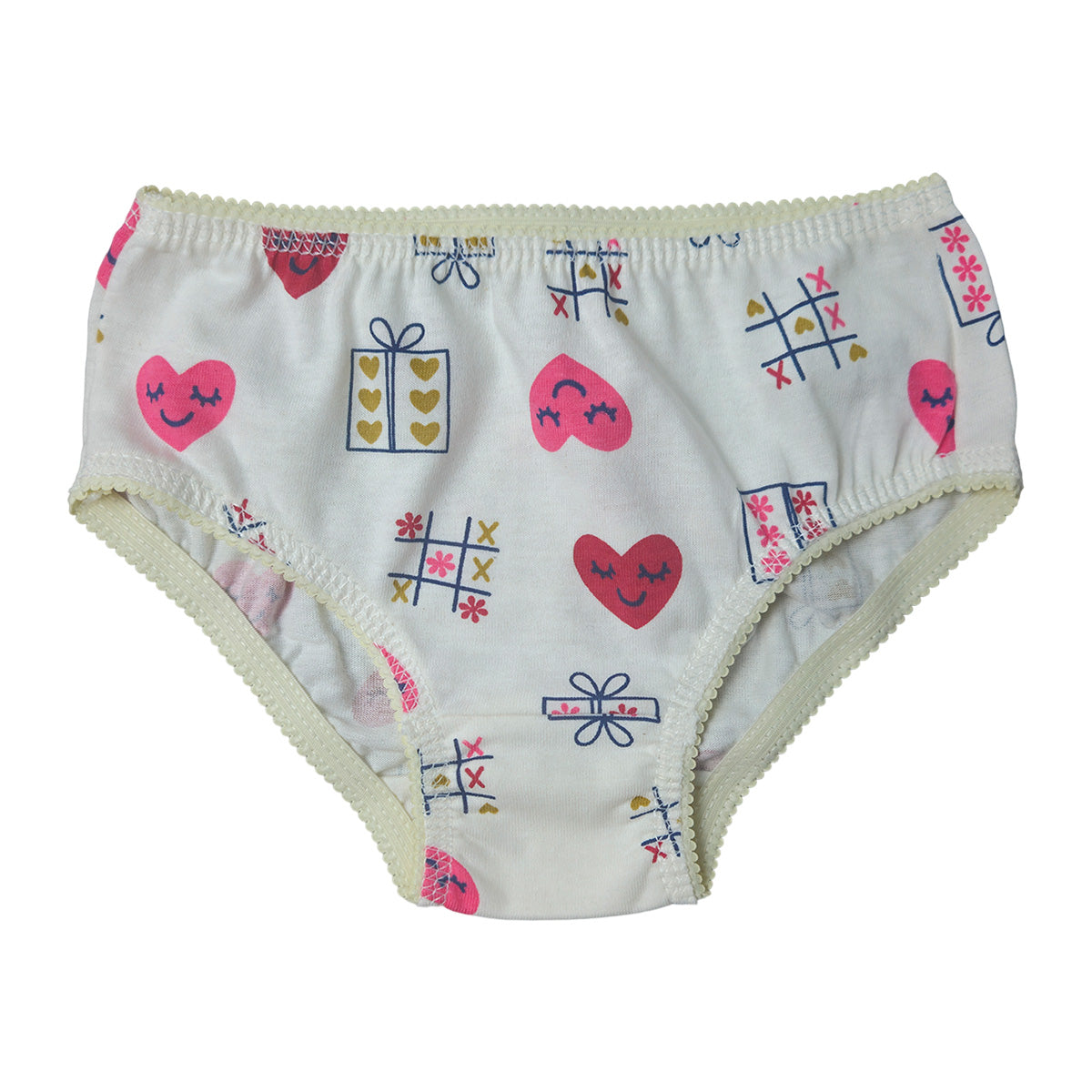 Kit C/3 Calcinhas em Algodão Estampas Sortidas - Tampinha