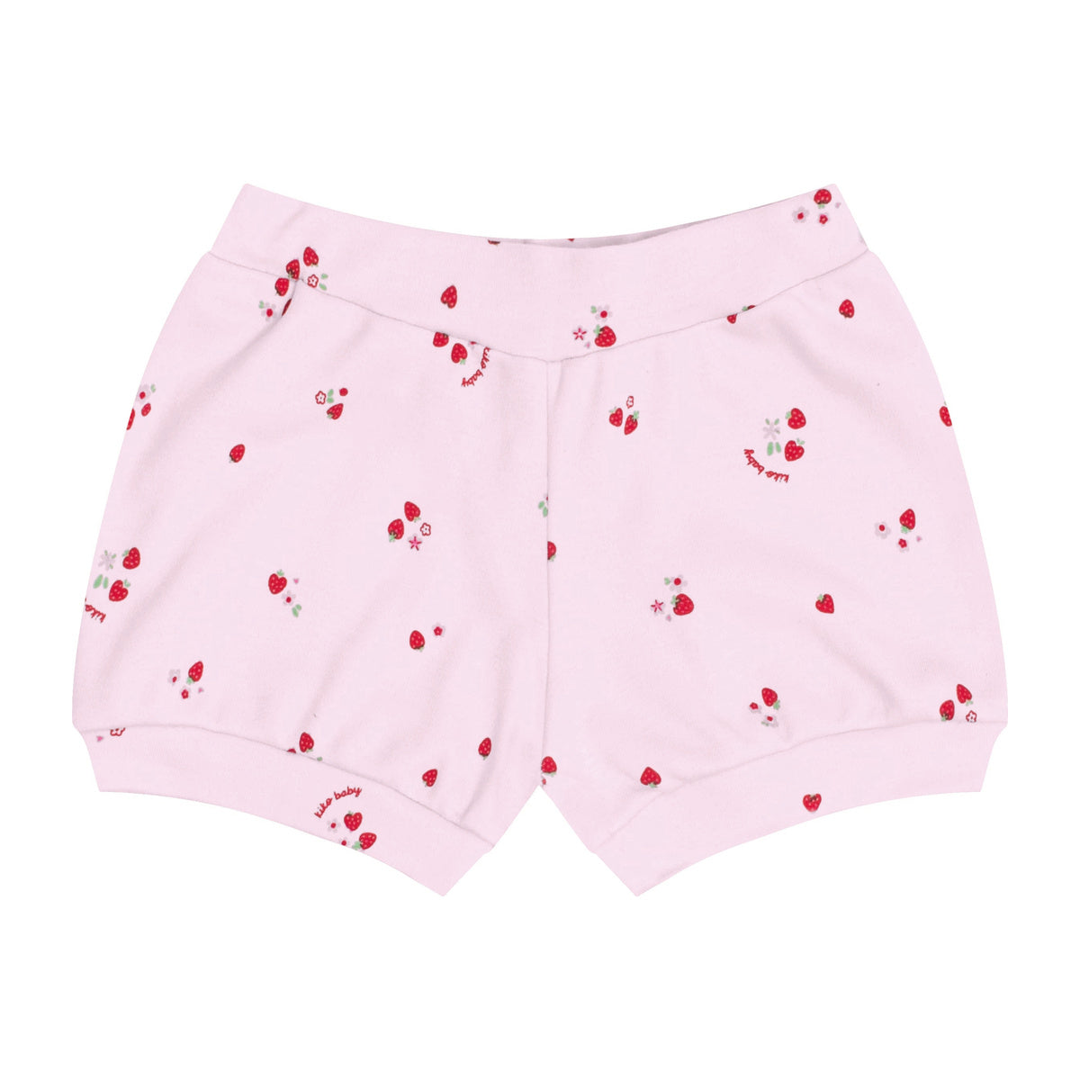 Short Bebê Menina em Suedine Morangos - Kiko Baby