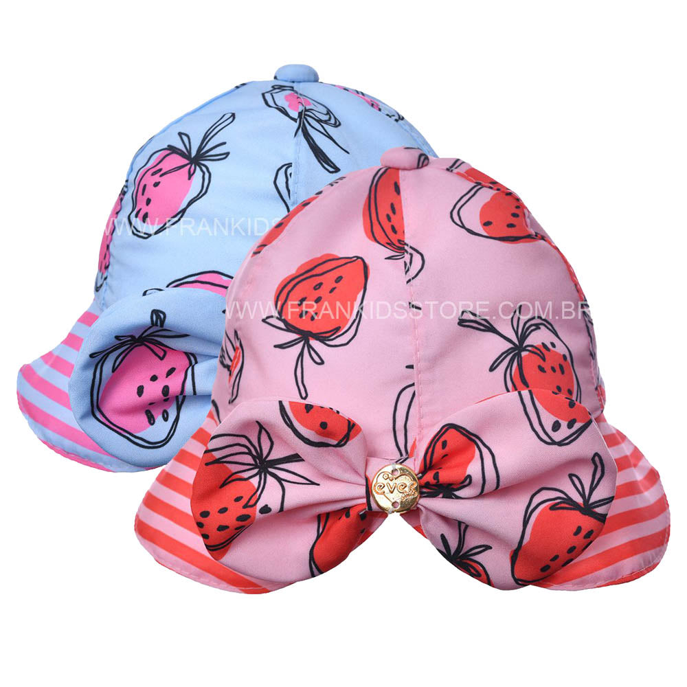 Chapéu Bebê Menina Morangos - Everly