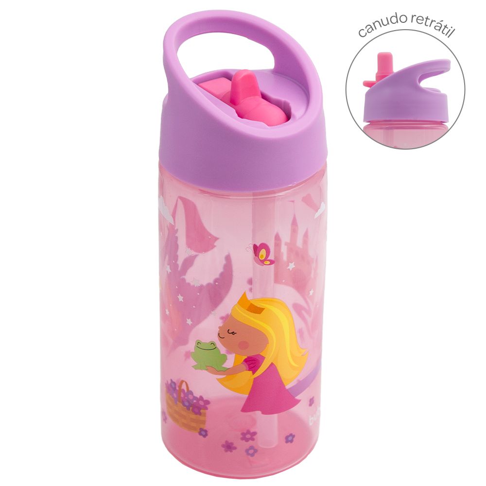 Garrafa Infantil 380ml Aventuras Princesa - Buba