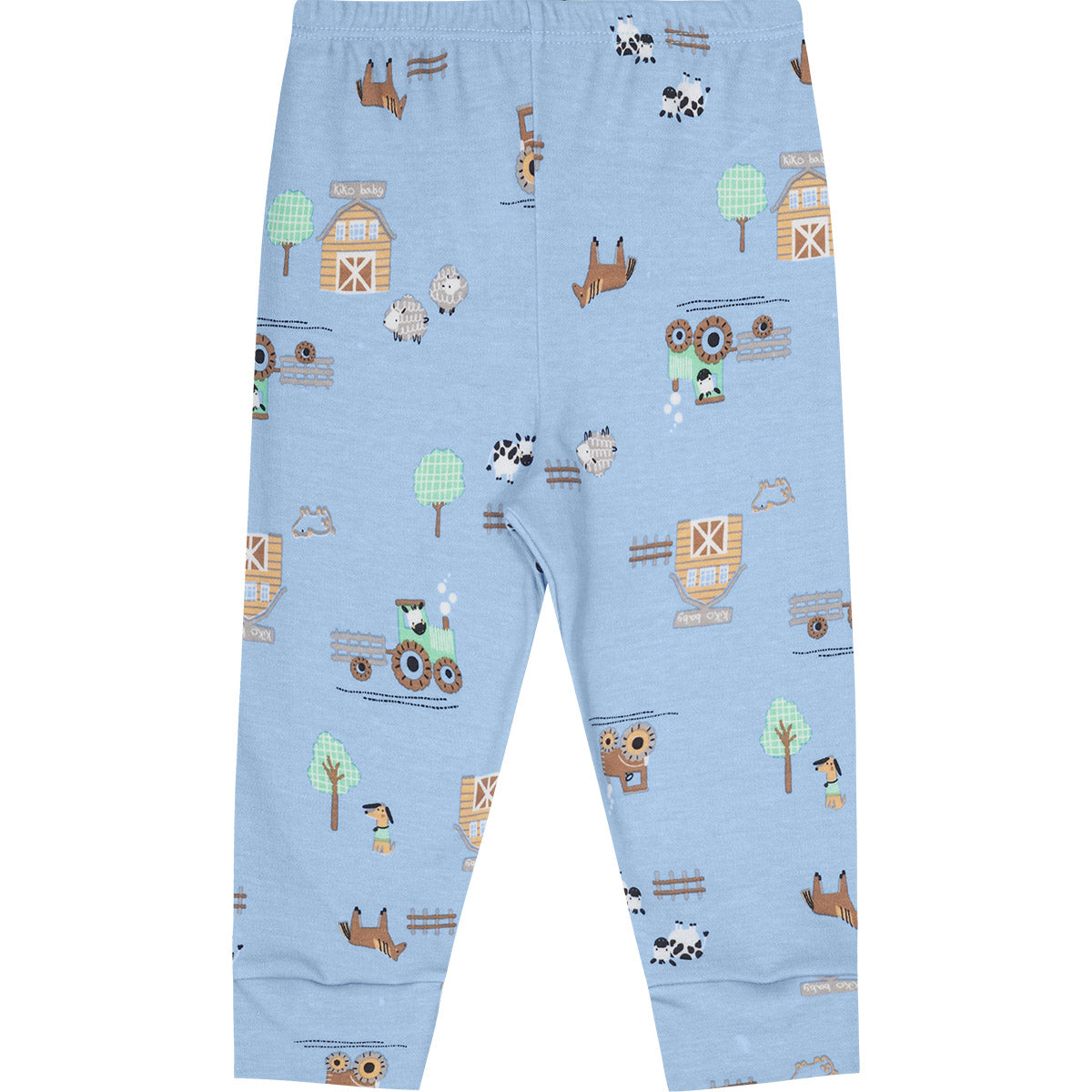 Calça Bebê C/ Vira Pé em Suedine Fazendinha - Kiko Baby