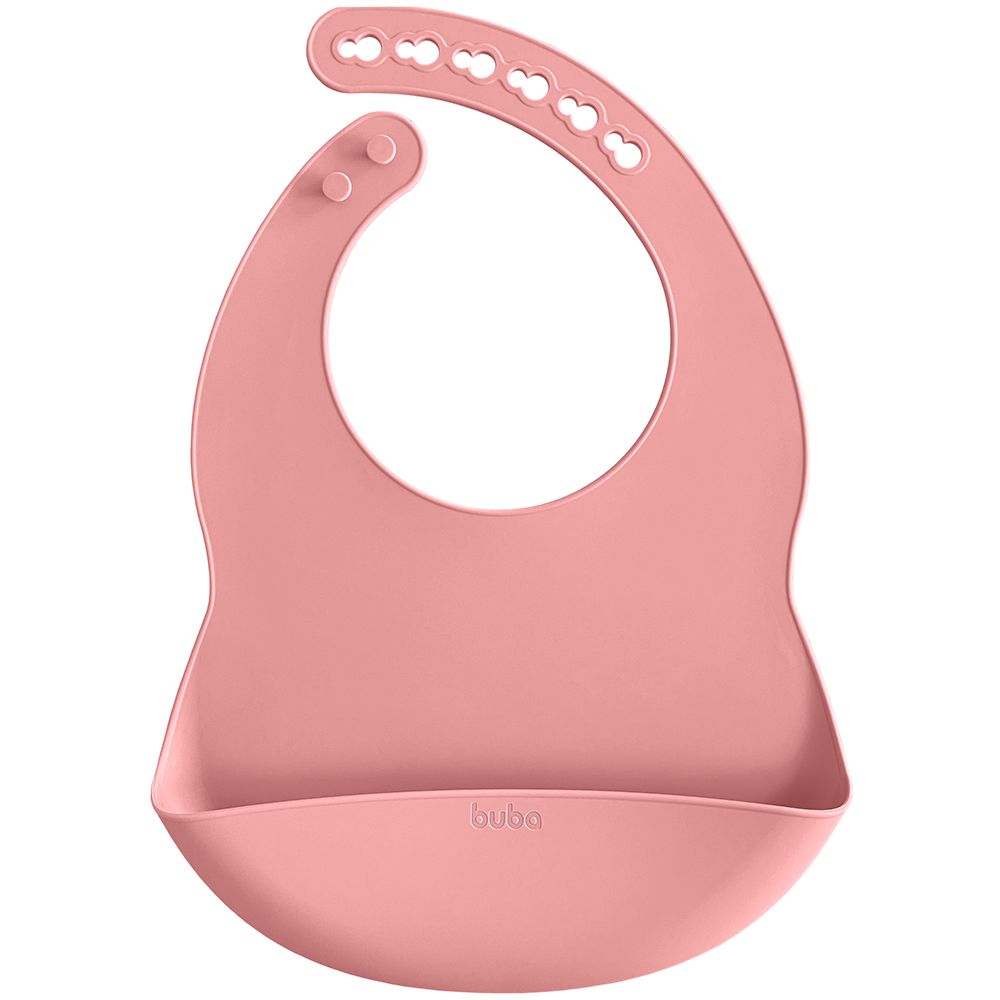 Babador Em Silicone Para Alimentação Bebê Liso - Buba