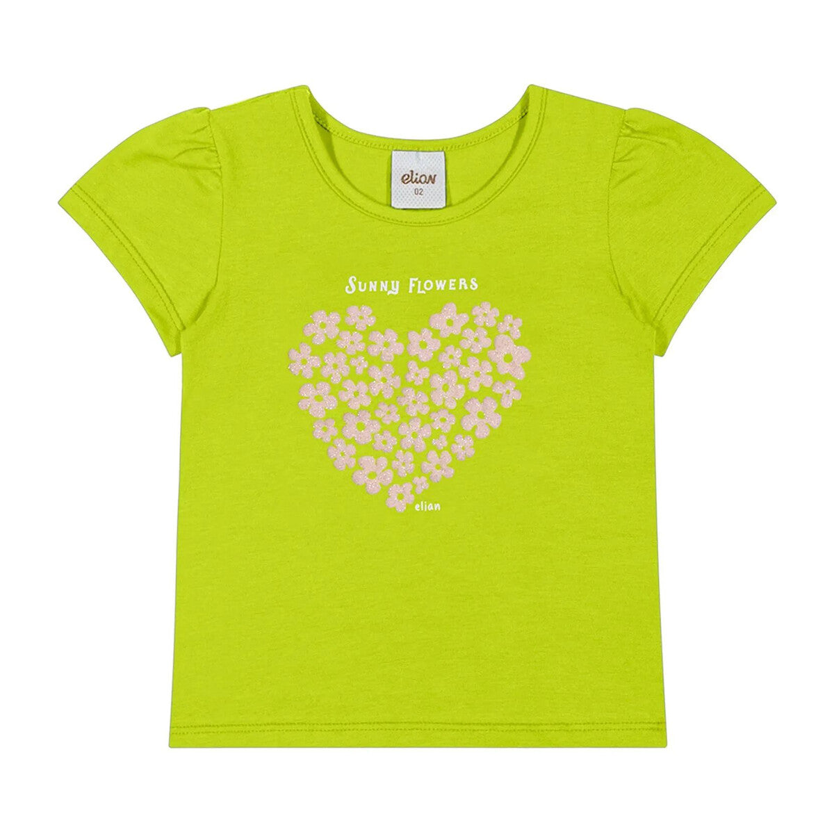 Blusa Infantil Menina Coração Floral - Elian