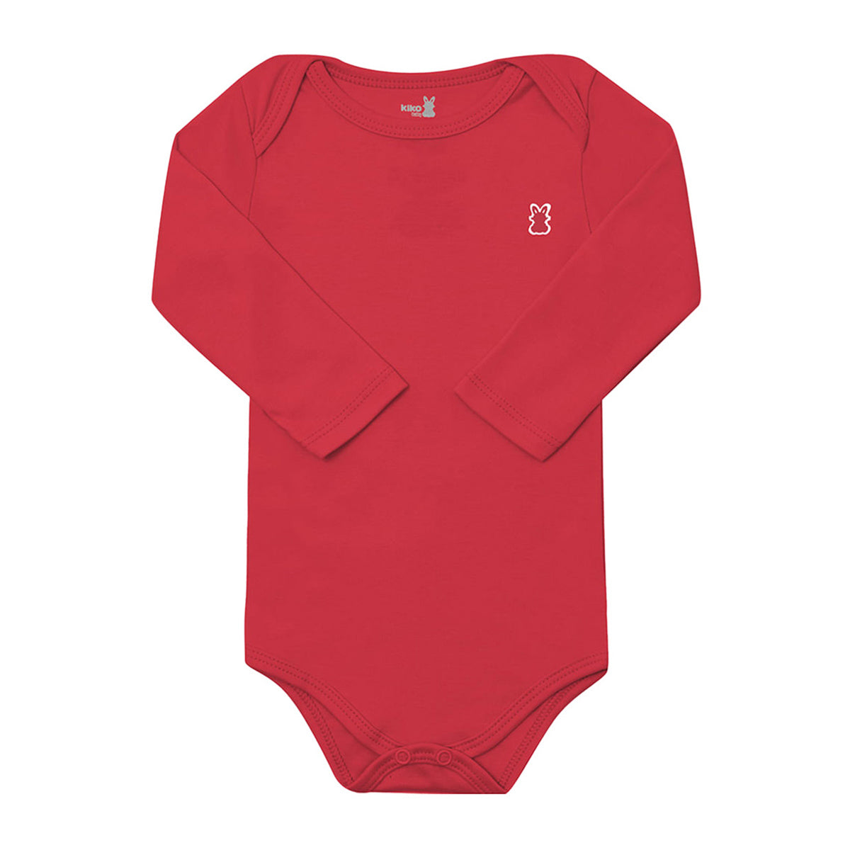 Body Manga Longa Bebê Unissex Em Suedine - Kiko Baby