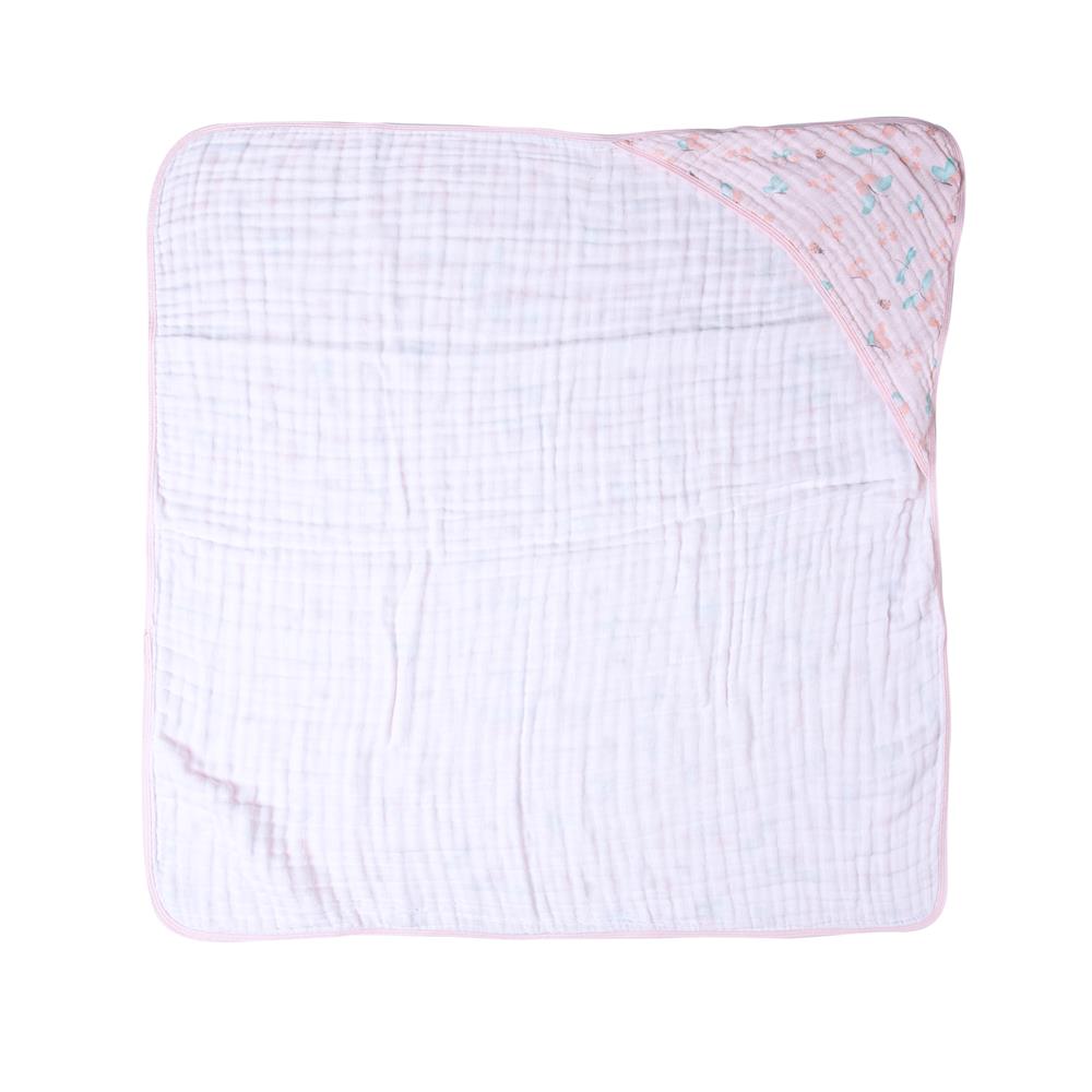 Toalha de Banho Soft C/ Capuz 80CM X 80CM Borboletas - Karinho
