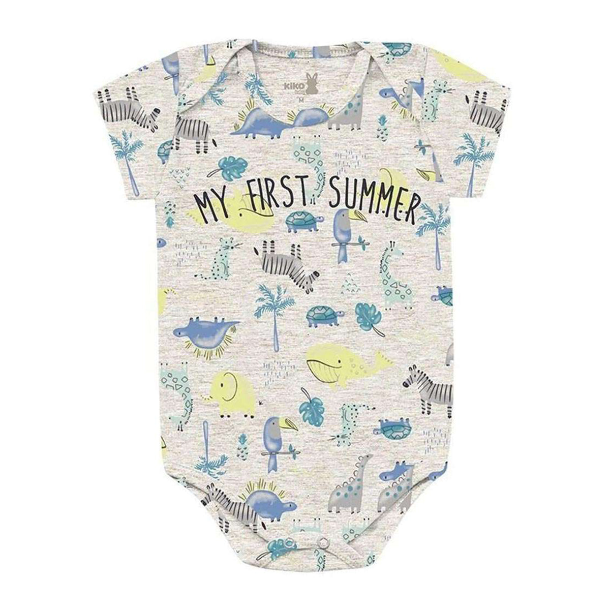 Body Manga Curta Bebê Menino My First Summer - Kiko Baby