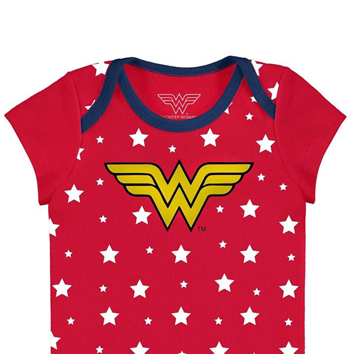 Body Manga Curta Bebê Menina Mulher Maravilha - Marlan