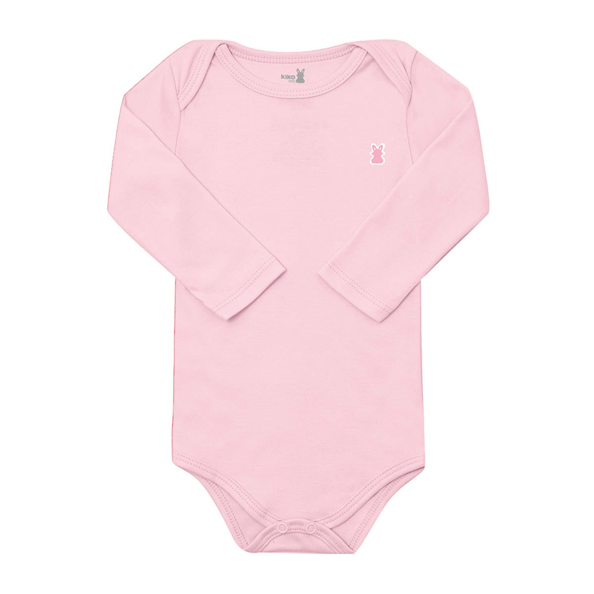 Body Manga Longa Bebê Unissex Em Suedine - Kiko Baby