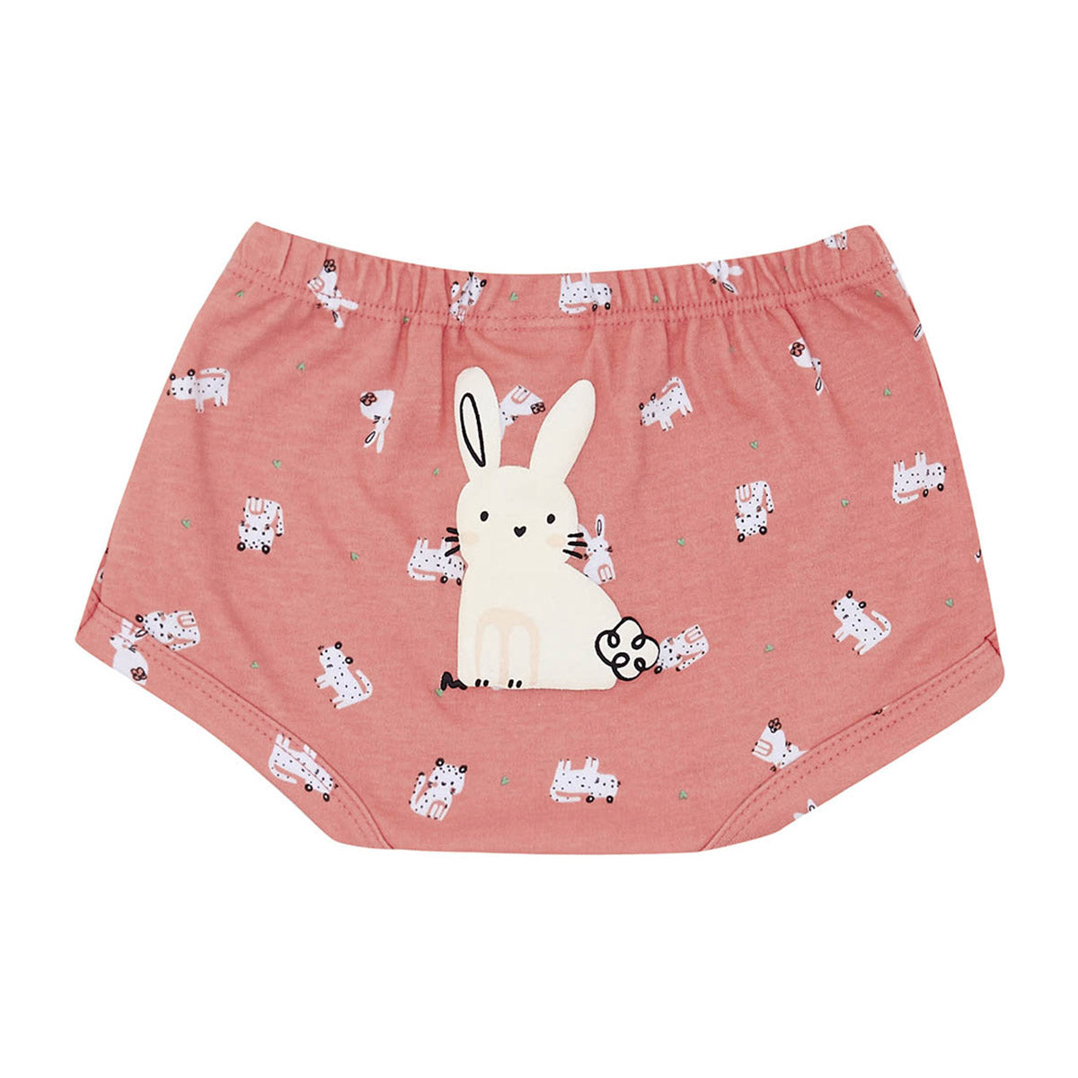 Short Cobre Fralda Menina em Suedine Coelhos - Kiko Baby