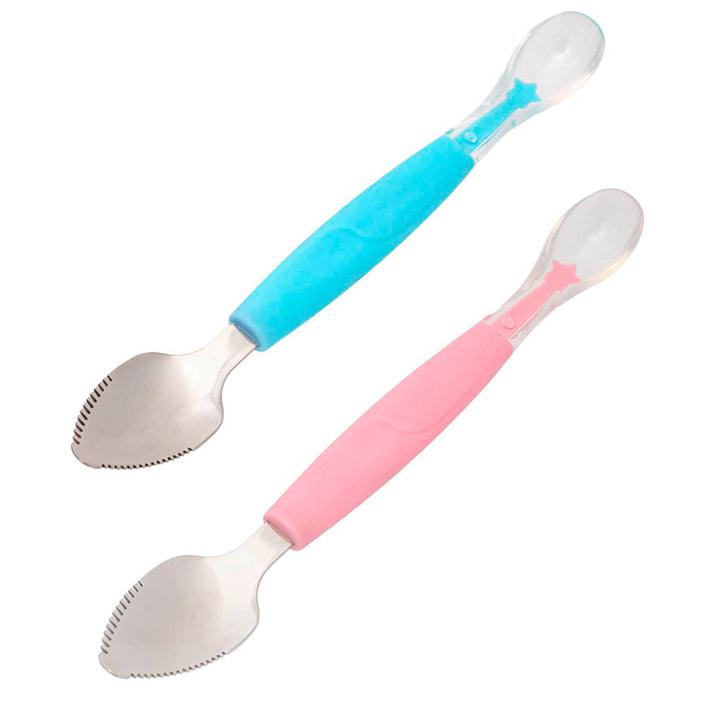 Colher 2 em 1 Para Raspar Frutas e Alimentar - Buba