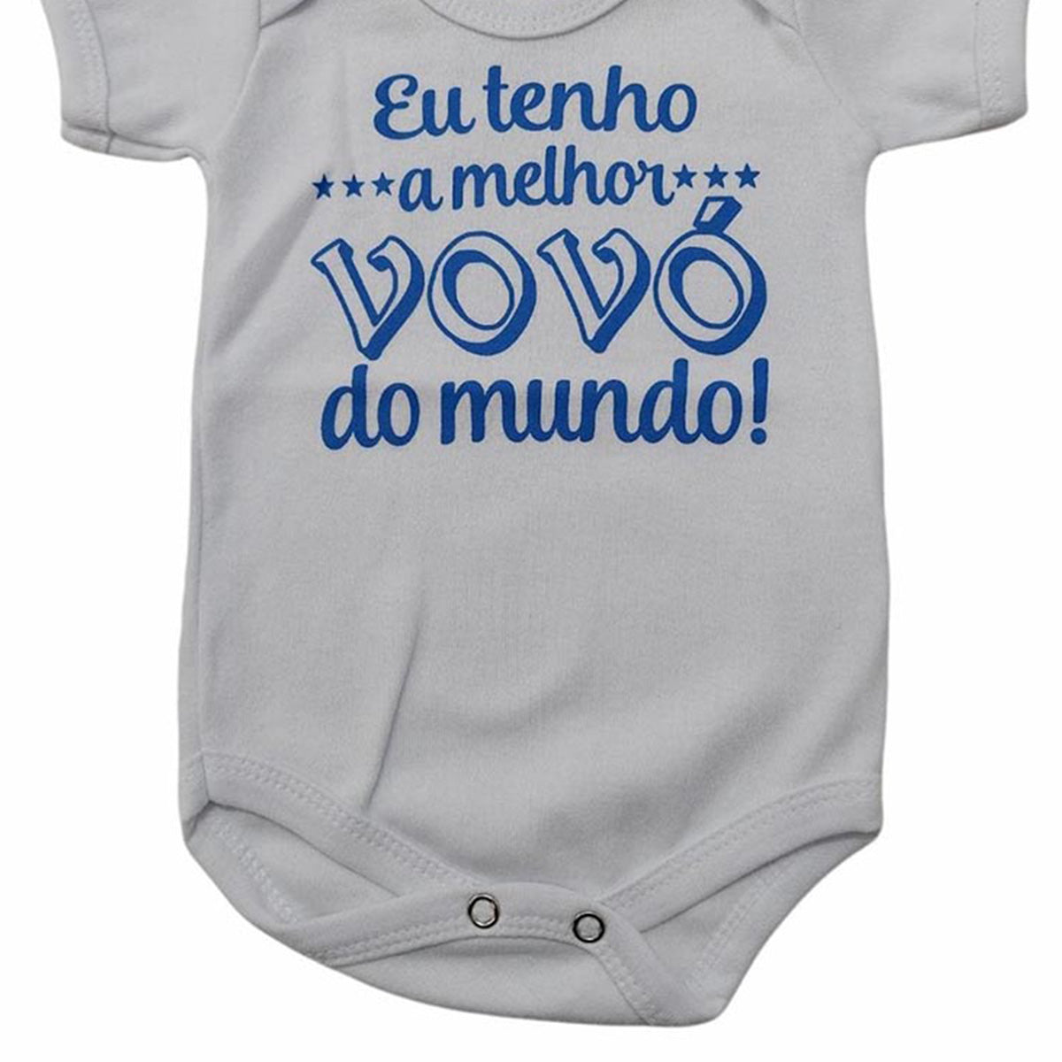 Body Manga Curta Bebê Eu Tenho a Melhor Vovó do Mundo