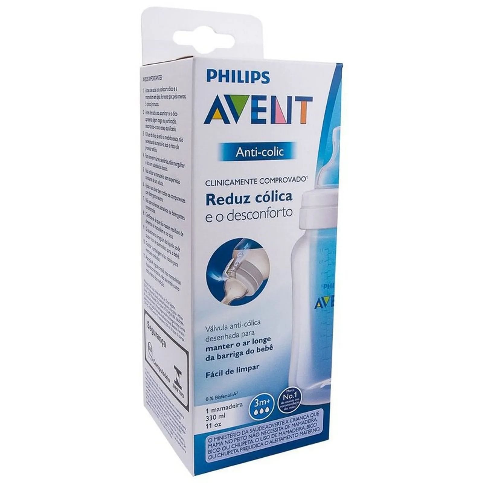 Mamadeira Avent Clássica Anticólica 330ml (3+ Meses) - Avent